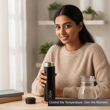 Personalised Black Smart Temperature Water Bottle